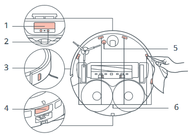 Roborock - Qrevo MaxV - Unitsensoren Unitsensoren