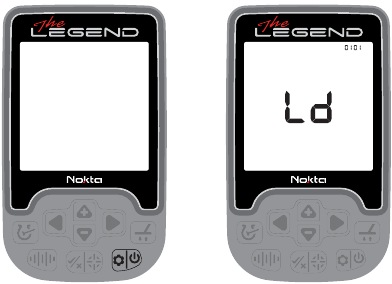 Nokta - LEGEND - Het apparaat inschakelen voor een snelle start Het apparaat inschakelen voor een snelle start