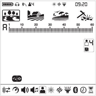 Nokta - LEGEND - Menu Gebruikersprofiel gebruiken - Stap 2 Menu Gebruikersprofiel gebruiken - Stap 2