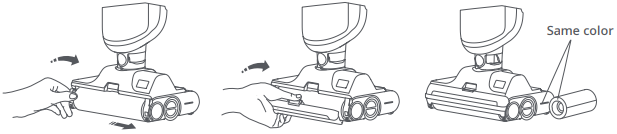 Roborock - Dyad - De rollers terugplaatsen - Stap 1 De rollers terugplaatsen - Stap 1