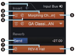 Screenshot van het Effect Settings-gebied in het Input Settings Window