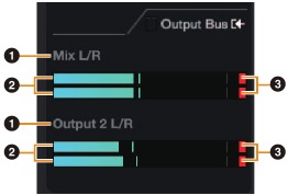 Screenshot van het Outputs-gebied in het Input Settings Window