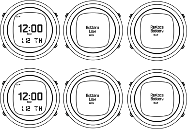 Suunto - D4I - Batterij-indicatoren Batterij-indicatoren