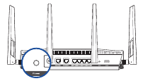 Router inschakelen