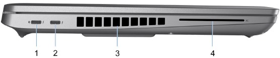 Dell - Precision 3571 - Overzicht - Deel 2 - Linkerkant Overzicht - Deel 2 - Linkerkant