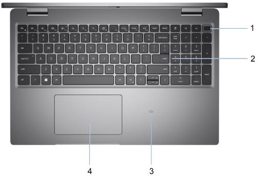 Dell - Precision 3571 - Overzicht - Deel 3 - Bovenkant Overzicht - Deel 3 - Bovenkant