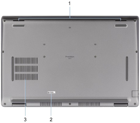 Dell - Precision 3571 - Overzicht - Deel 5 - Onderkant Overzicht - Deel 5 - Onderkant