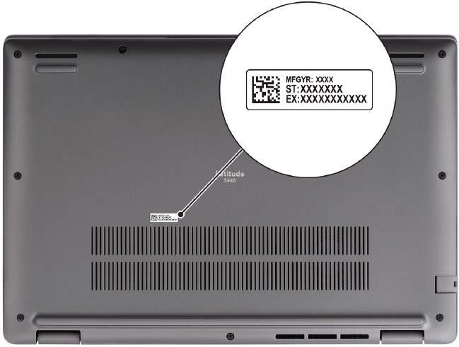 Dell - Latitude 3440 - Overzicht - Deel 6 - Servicetag Overzicht - Deel 6 - Servicetag