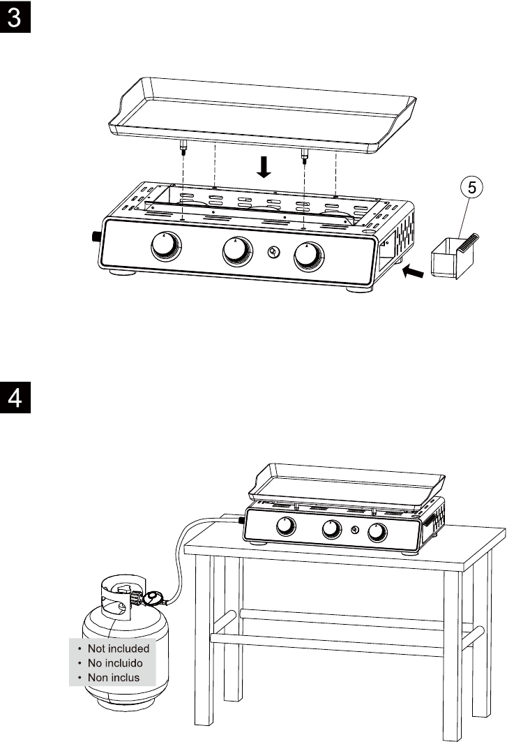 Royal Gourmet - PD1301R - Montage - Stap 2 Montage - Stap 2