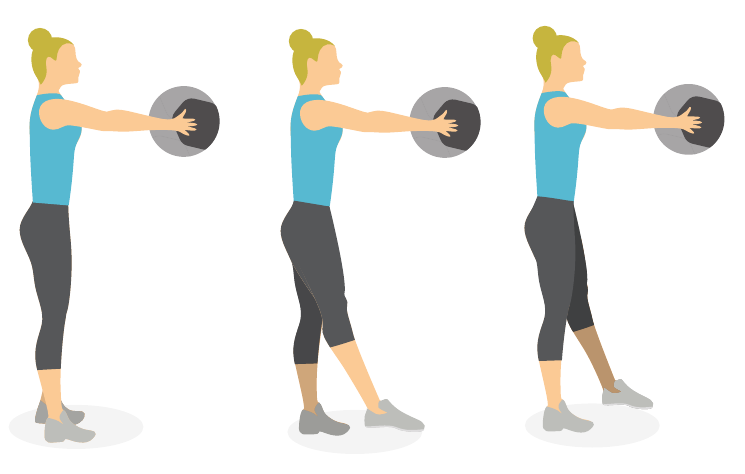 JFIT - Wall Ball - WALL BALL HOLD WITH A STEP WALL BALL HOLD WITH A STEP