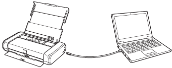 Canon - LK-72 - De USB-kabel aansluiten om op te laden De USB-kabel aansluiten om op te laden