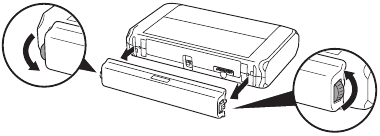 Canon - LK-72 - De batterij uit de printer verwijderen - Stap 1 De batterij uit de printer verwijderen - Stap 1