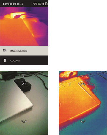 FLIR - TG267 - Hoofdmenu - IMAGE ADJUSTMENTS - Stap 1 Hoofdmenu - BEELDAANPASSINGEN - Stap 1
