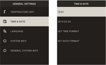 FLIR - TG267 - Submenu Instellingen - GENERAL SETTINGS - Stap 2 Submenu Instellingen - ALGEMENE INSTELLINGEN - Stap 2