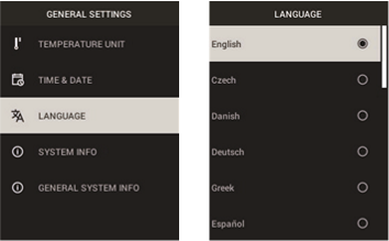 FLIR - TG267 - Submenu Instellingen - GENERAL SETTINGS - Stap 3 Submenu Instellingen - ALGEMENE INSTELLINGEN - Stap 3