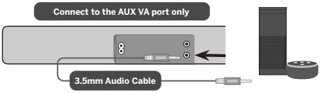 Vizio - M Series - Een AUX VA-poort gebruiken om verbinding te maken met de stemassistent Een AUX VA-poort gebruiken om verbinding te maken met de stemassistent