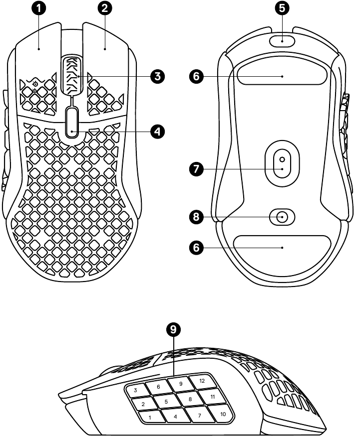 SteelSeries - AEROX 9 WIRELESS - PRODUCTOVERZICHT - MUIS PRODUCTOVERZICHT - MUIS