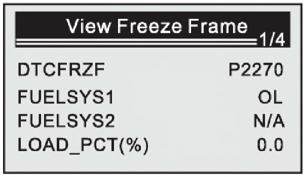 MOTOPOWER - MP69033 - Freeze Frame-gegevens - Stap 2 Freeze Frame-gegevens - Stap 2