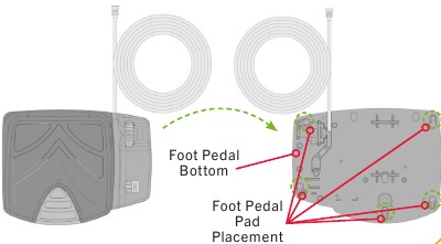 MINN KOTA - POWERDRIVE - Het voetpedaal installeren - Stap 1 Het voetpedaal installeren - Stap 1