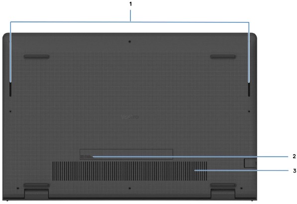 Dell - Vostro 3525 - Weergaven - Onderkant Weergaven - Onderkant