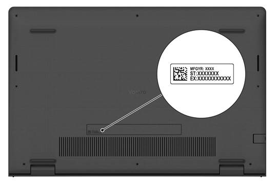 Dell - Vostro 3525 - Weergaven - Servicetag Weergaven - Servicetag