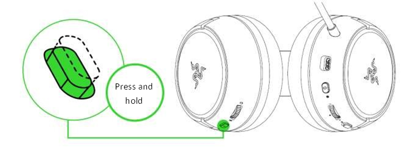 Razer - KAIRA FOR XBOX - EQ-/XBOX-KOPPELKNOP - KOPPELMODUS EQ-/XBOX-KOPPELKNOP - KOPPELMODUS