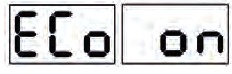 Afbeelding van het JUMP-display dat "ECo" en "on" toont