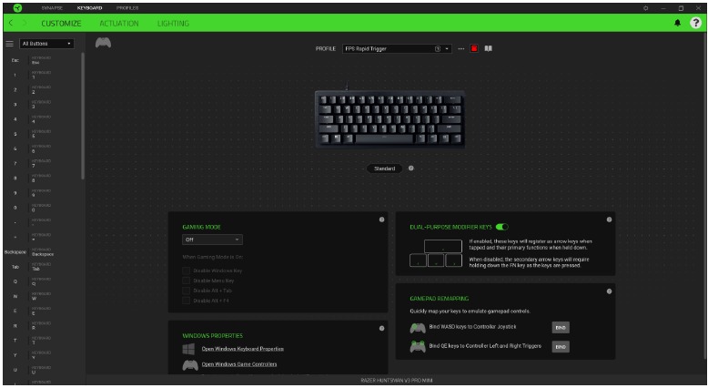RAZER - HUNTSMAN V3 PRO MINI - TOETSENBORD - Aanpassen - Stap 2 TOETSENBORD - Aanpassen - Stap 2