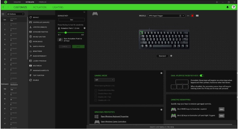 RAZER - HUNTSMAN V3 PRO MINI - TOETSENBORD - Aanpassen - Stap 3 TOETSENBORD - Aanpassen - Stap 3