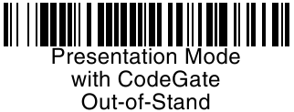 Honeywell - Voyager 1200g - De presentatiemodus met CodeGate Out-of-Stand instellen De presentatiemodus met CodeGate Out-of-Stand instellen