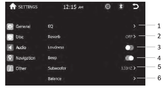 Boss Audio Systems - BV9384NV - AUDIO INSTELLEN - Menu 3 - Deel 1 AUDIO INSTELLEN - Menu 3 - Deel 1