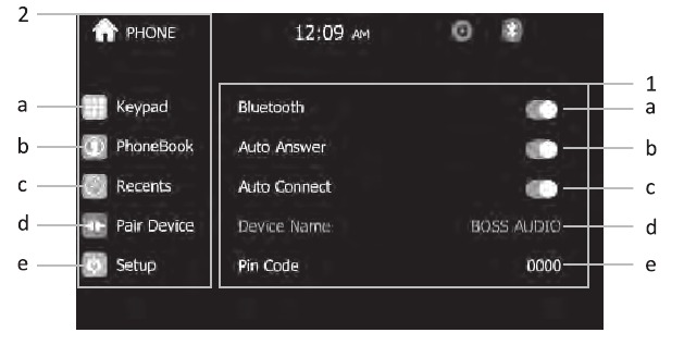 Boss Audio Systems - BV9384NV - BLUETOOTH-WERKINGSMENU - Deel 1 BLUETOOTH-WERKINGSMENU - Deel 1