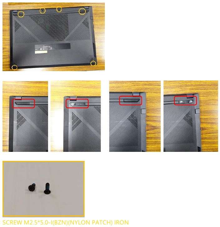 Asus - X571 Series - Bottom Case Module verwijderen Bottom Case Module verwijderen