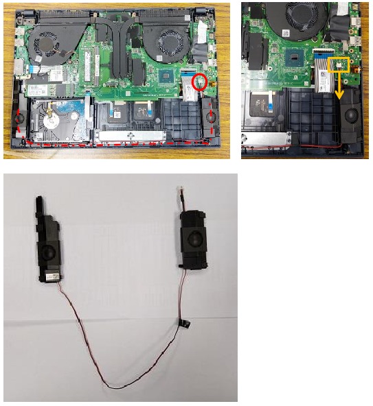 Asus - X571 Series - Luidsprekermodule verwijderen Luidsprekermodule verwijderen