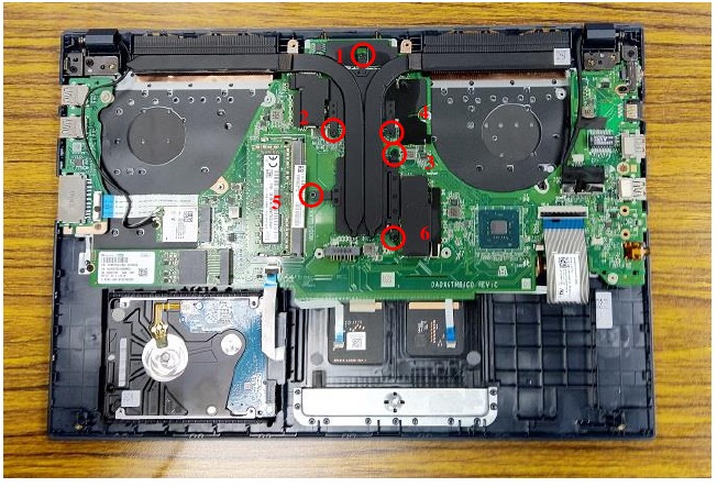 Asus - X571 Series - Thermische module verwijderen - Stap 1 Thermische module verwijderen - Stap 1