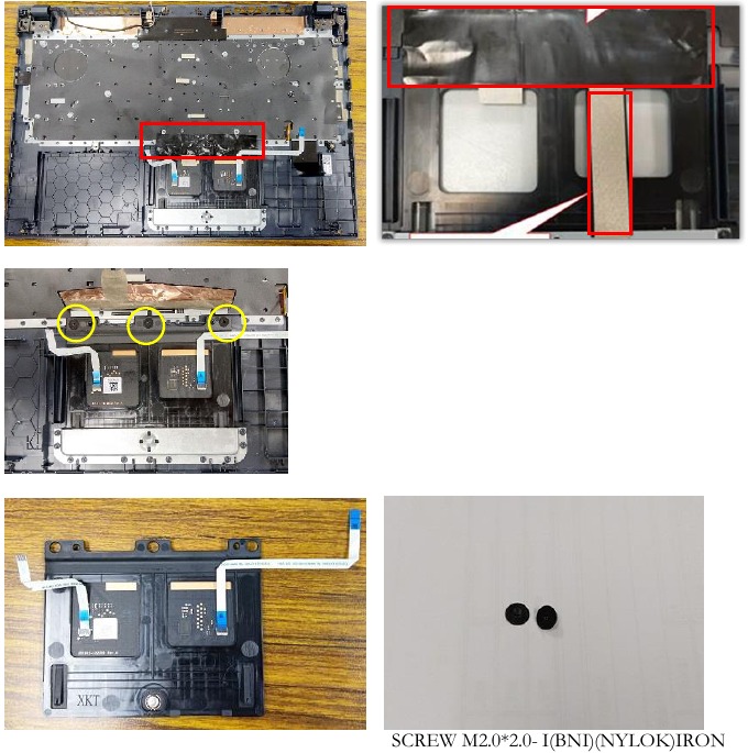 Asus - X571 Series - Verwijdering touchpadmodule Verwijdering touchpadmodule
