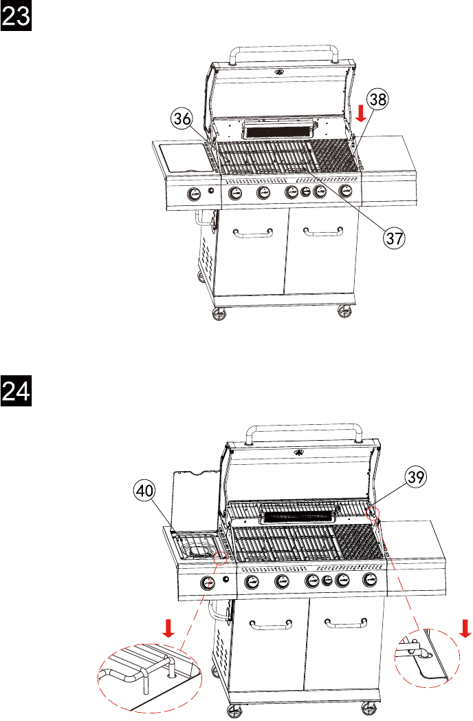 Royal Gourmet - GA5403B - Montage - Stap 12 Montage - Stap 12
