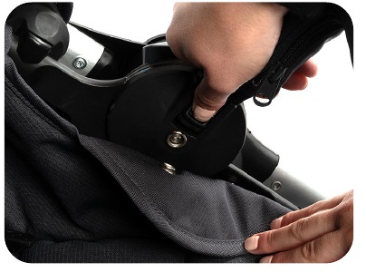 Bumbleride - Era - Bumperstang bevestigen/verwijderen - Stap 1 Bumperstang bevestigen/verwijderen - Stap 1