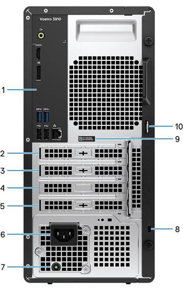 Dell - Vostro 3910 - Aanzichten - Achterkant Aanzichten - Achterkant