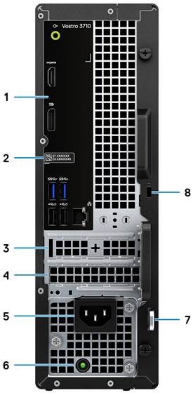 Dell - Vostro 3710 - Achteraanzicht Achteraanzicht