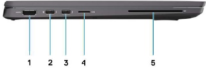 Dell - Latitude 7310 - Chassisoverzicht - Linkerweergave Chassisoverzicht - Linkerweergave