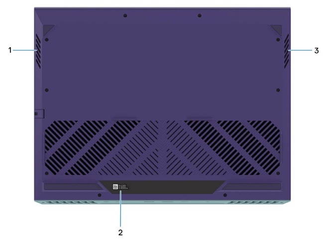 Dell - G15 5530 - Onderaanzicht Onderaanzicht