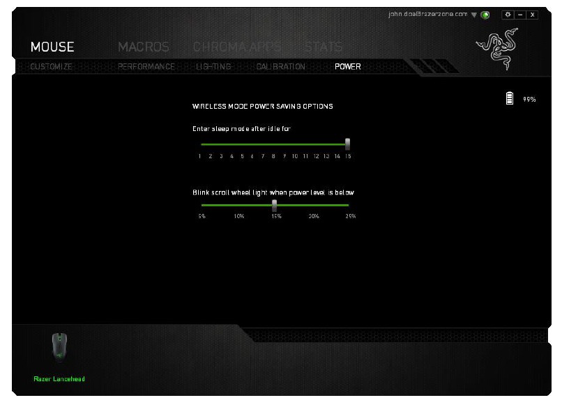 RAZER - LANCEHEAD - TABBLAD STROOM TABBLAD STROOM