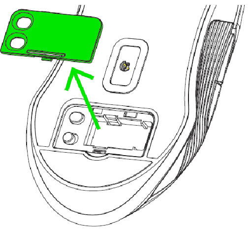 RAZER - LANCEHEAD - HET USB-DONGLE-COMPARTIMENT GEBRUIKEN - Stap 1 HET USB-DONGLE-COMPARTIMENT GEBRUIKEN - Stap 1