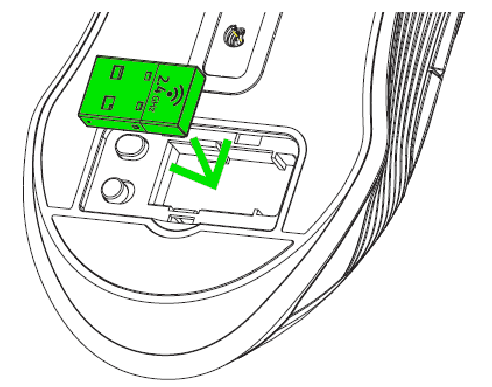 RAZER - LANCEHEAD - HET USB-DONGLE-COMPARTIMENT GEBRUIKEN - Stap 2 HET USB-DONGLE-COMPARTIMENT GEBRUIKEN - Stap 2