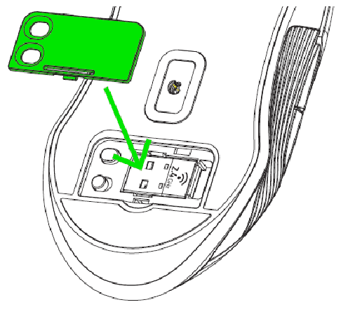 RAZER - LANCEHEAD - HET USB-DONGLE-COMPARTIMENT GEBRUIKEN - Stap 3 HET USB-DONGLE-COMPARTIMENT GEBRUIKEN - Stap 3