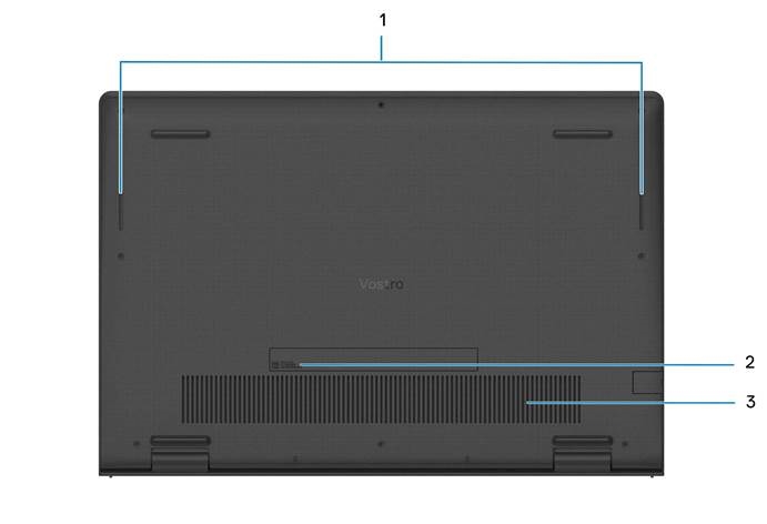 Dell - Vostro 3420 - Onderkantweergave Onderkantweergave