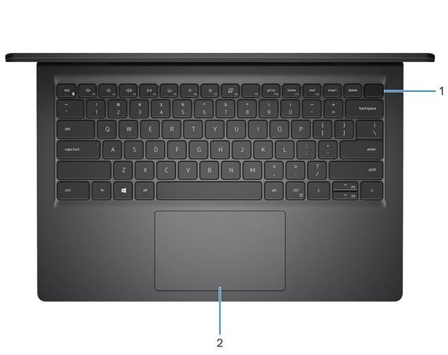 Dell - Vostro 3420 - Bovenkantweergave Bovenkantweergave