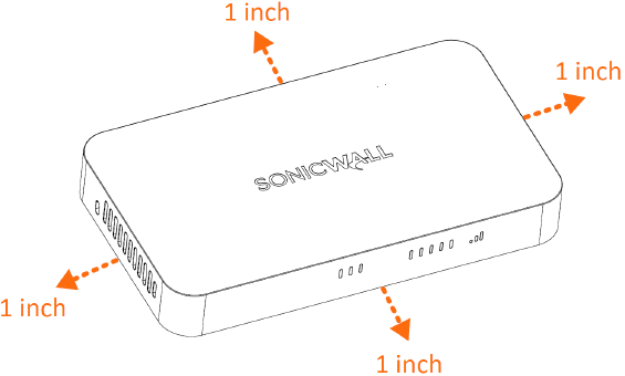 SonicWALL - TZ Series - Montage-opties - Monteren op een plat oppervlak Montage-opties - Monteren op een plat oppervlak