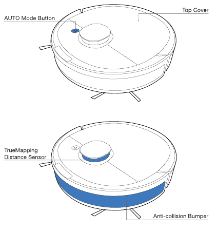ECOVACS - DEEBOT N10 PLUS - Productdiagram - Deel 1 Productdiagram - Deel 1